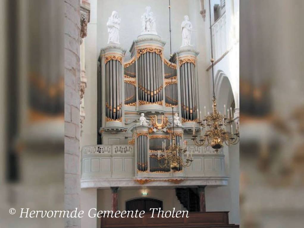 Het Van Dam orgel in de Grote Kerk van Tholen.