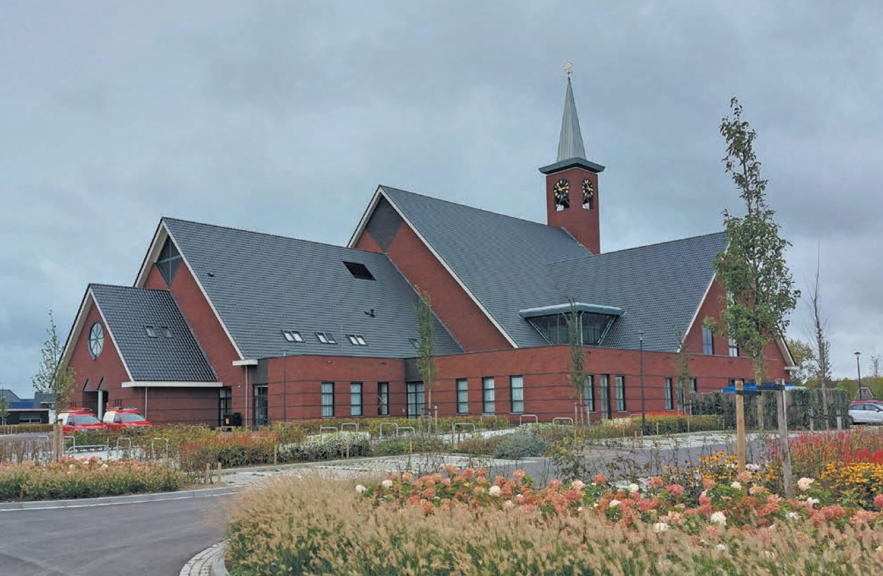 Het nieuwe kerkgebouw van de Gereformeerde Gemeente in Yerseke. 